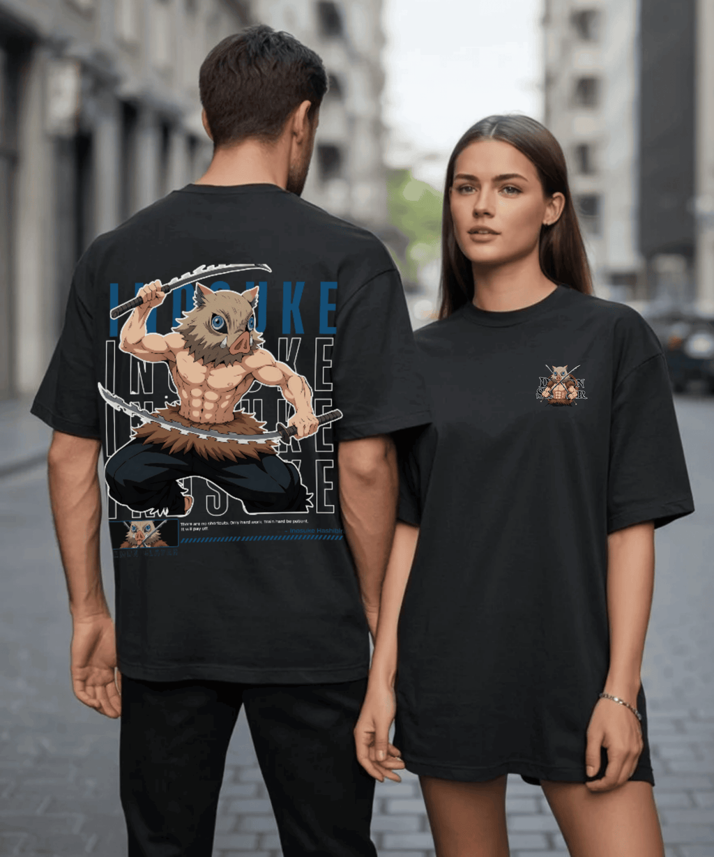 Oversized Unisex Standard Tee-Inosuke Demon Slayer Edition