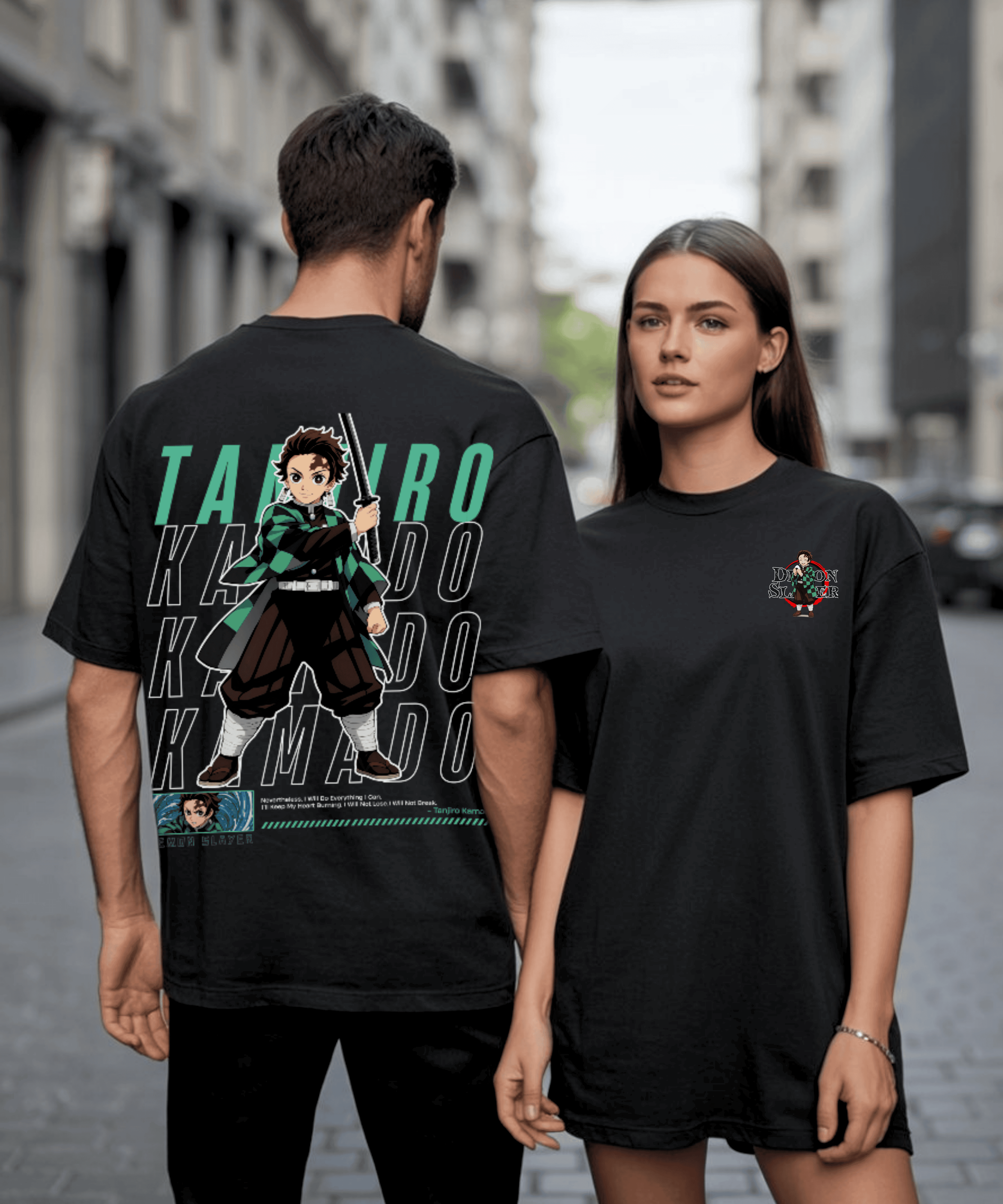 Oversized Unisex Standard Tee-Tanjiro Demon Slayer Edition
