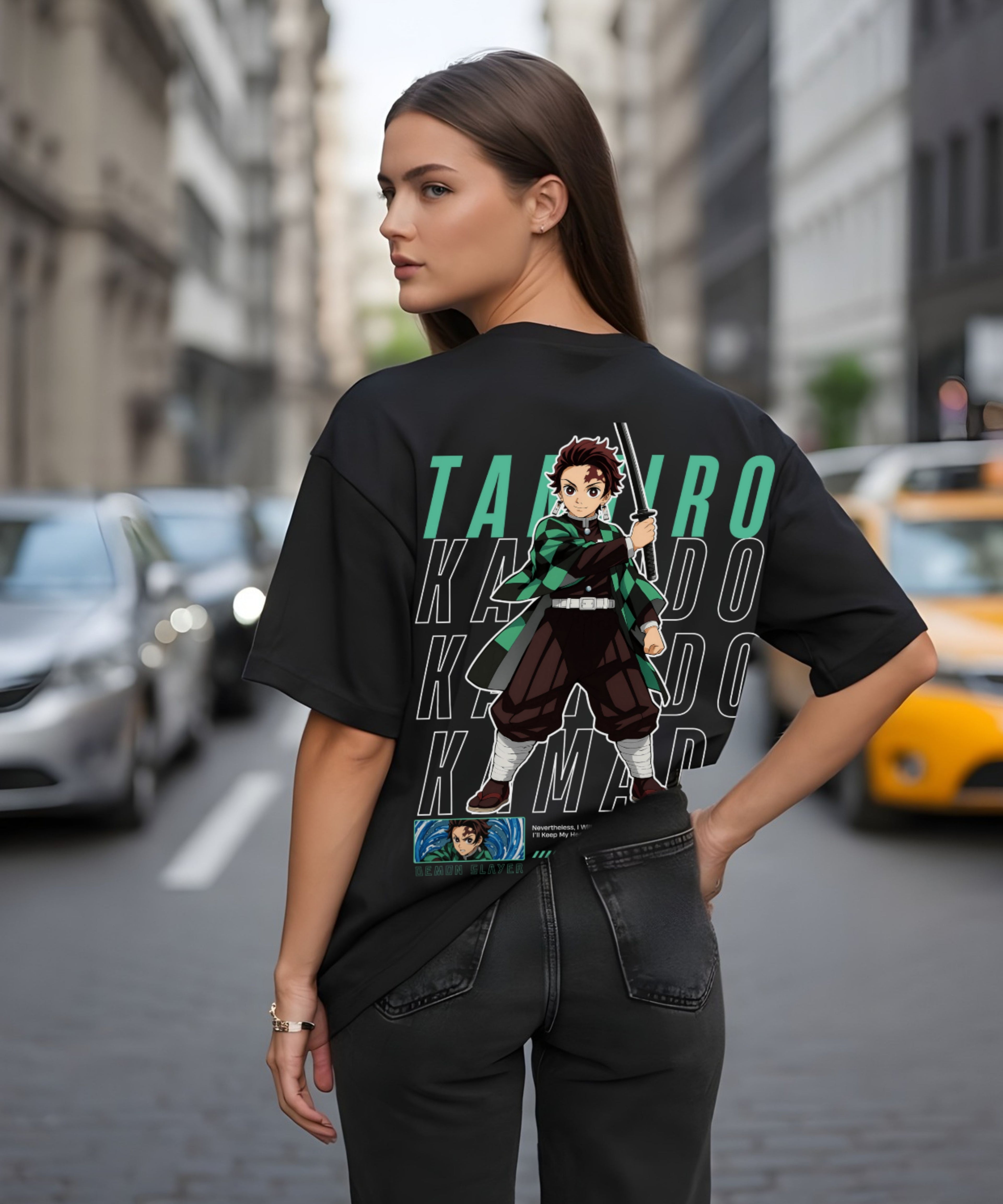Oversized Unisex Standard Tee-Tanjiro Demon Slayer Edition