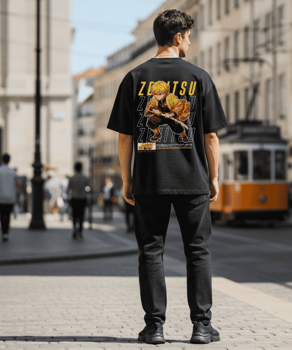 Oversized Unisex Standard Tee-Zenitsu Demon Slayer Edition